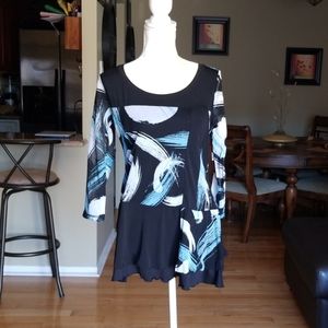Style and Co Blue and Black Tunic